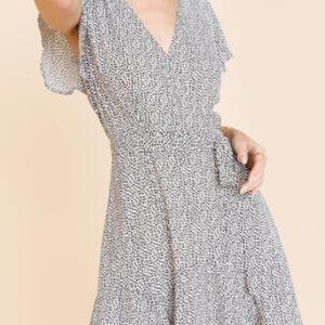 Francesca's Noelle Scattered Dot Mini Dress